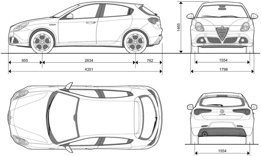Схема Alfa Romeo Giulietta 2010 года  (фото 5 из 61)